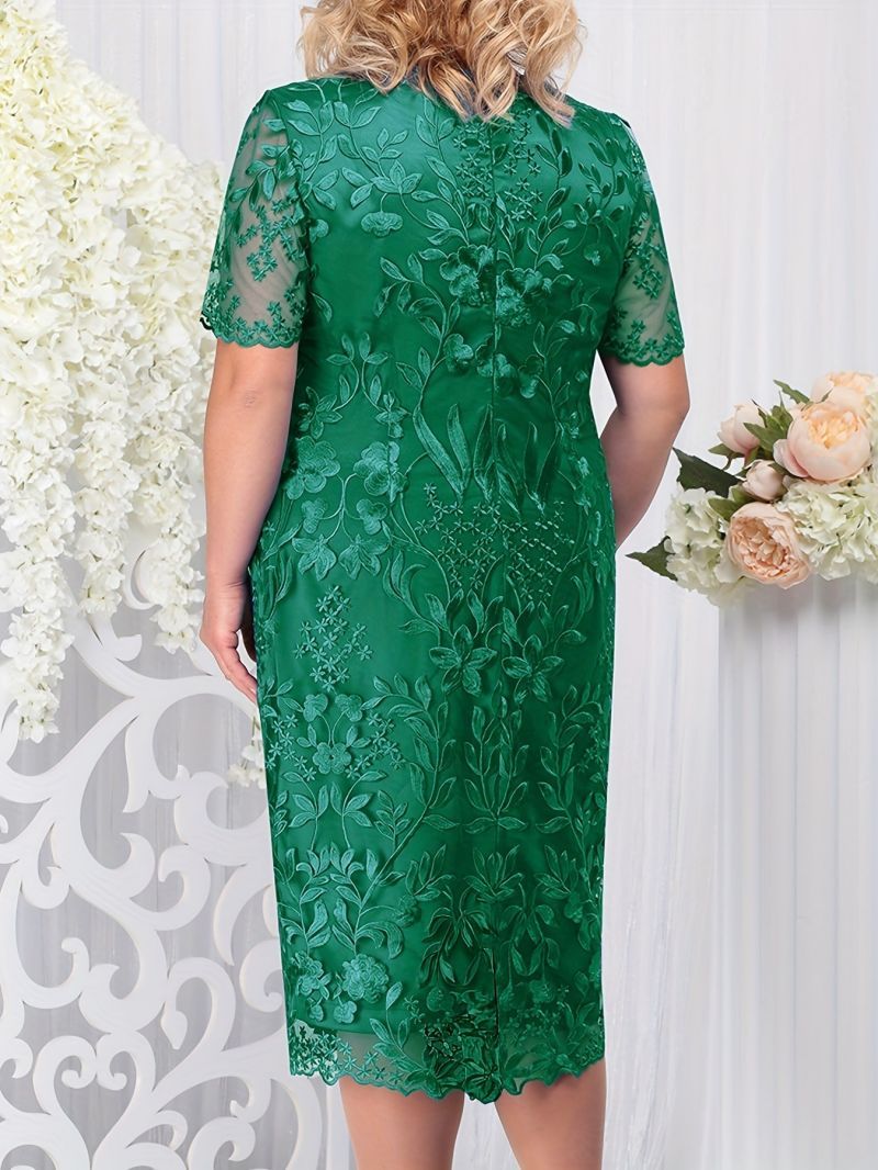 Amy - Elegant Dress With Floral Lace