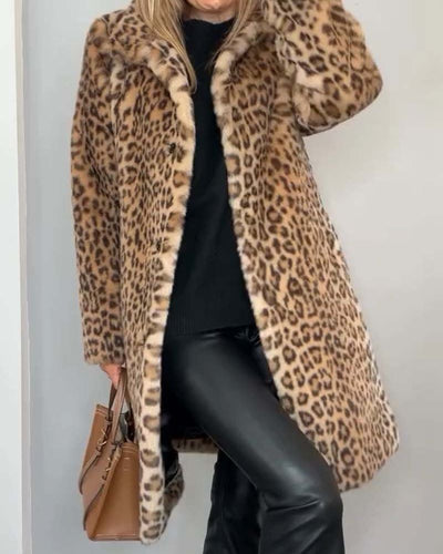 Felicity™ | Long Leopard-print Coat