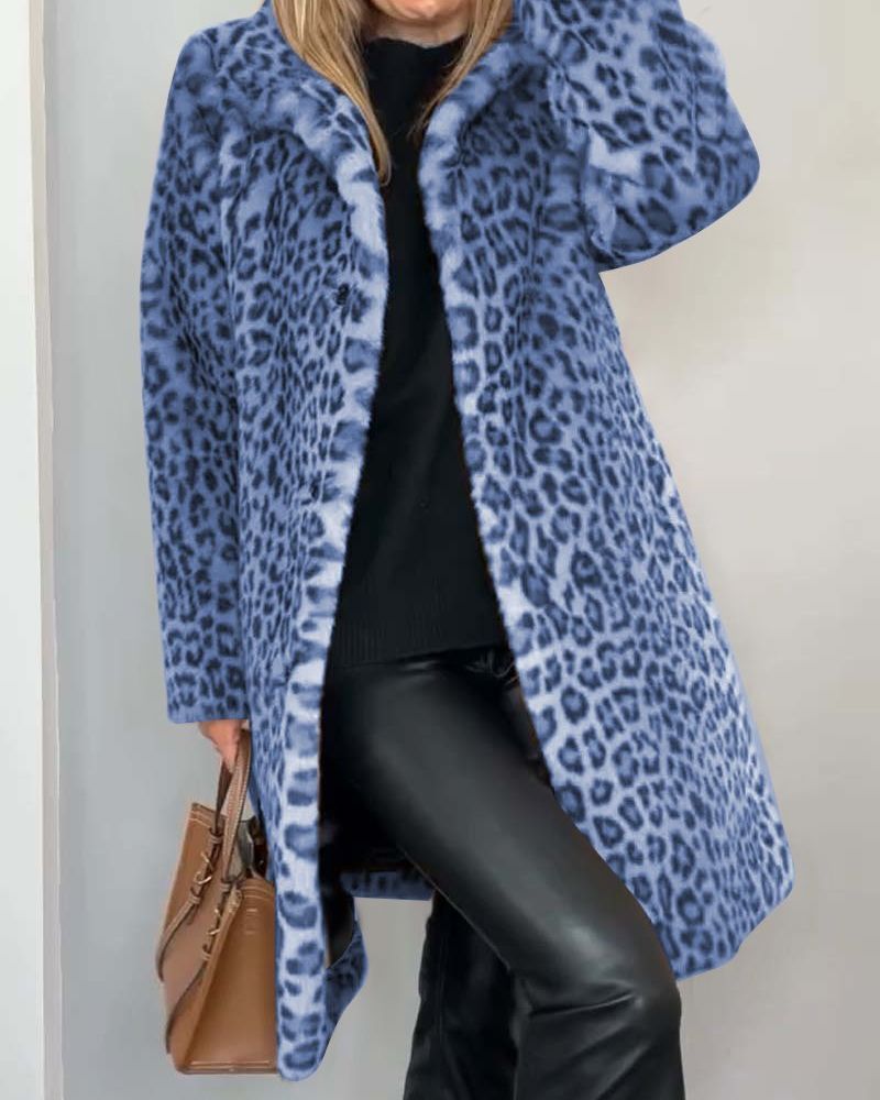 Felicity™ | Long Leopard-print Coat