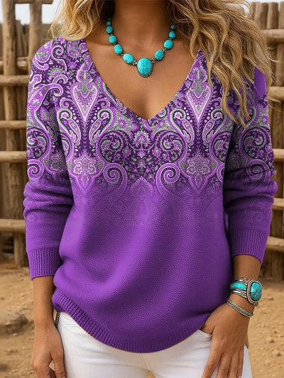 MABEL™ | Western Print Sweater