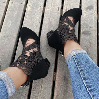 Capucine - Elegant Lace Ankle Boots