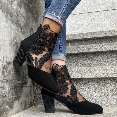 Capucine - Elegant Lace Ankle Boots