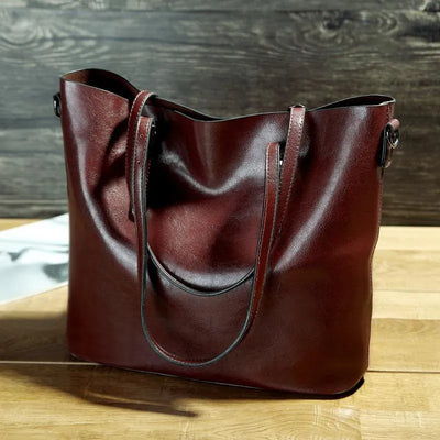 Nicole - Vintage leather shoulder handbag