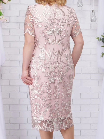 Amy - Elegant Dress With Floral Lace