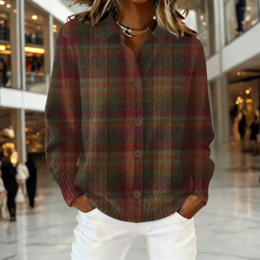Marianne™ | Rustic Plaid Cardigan