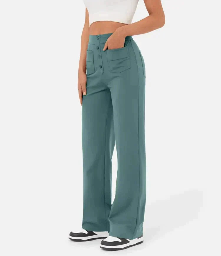 Sara™ | High-waisted elastic casual pants