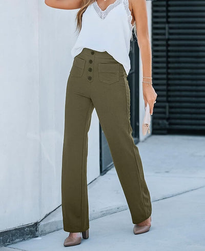 Sara™ | High-waisted elastic casual pants