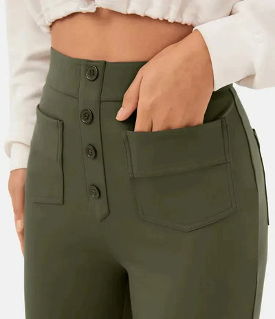 Sara™ | High-waisted elastic casual pants